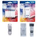 スキャンカット用 ドロー機能 コンプリートセット brother 紙用6色カラーペンセット+布用2色チャコペンセット+ペンホルダー+マルチペンホルダー